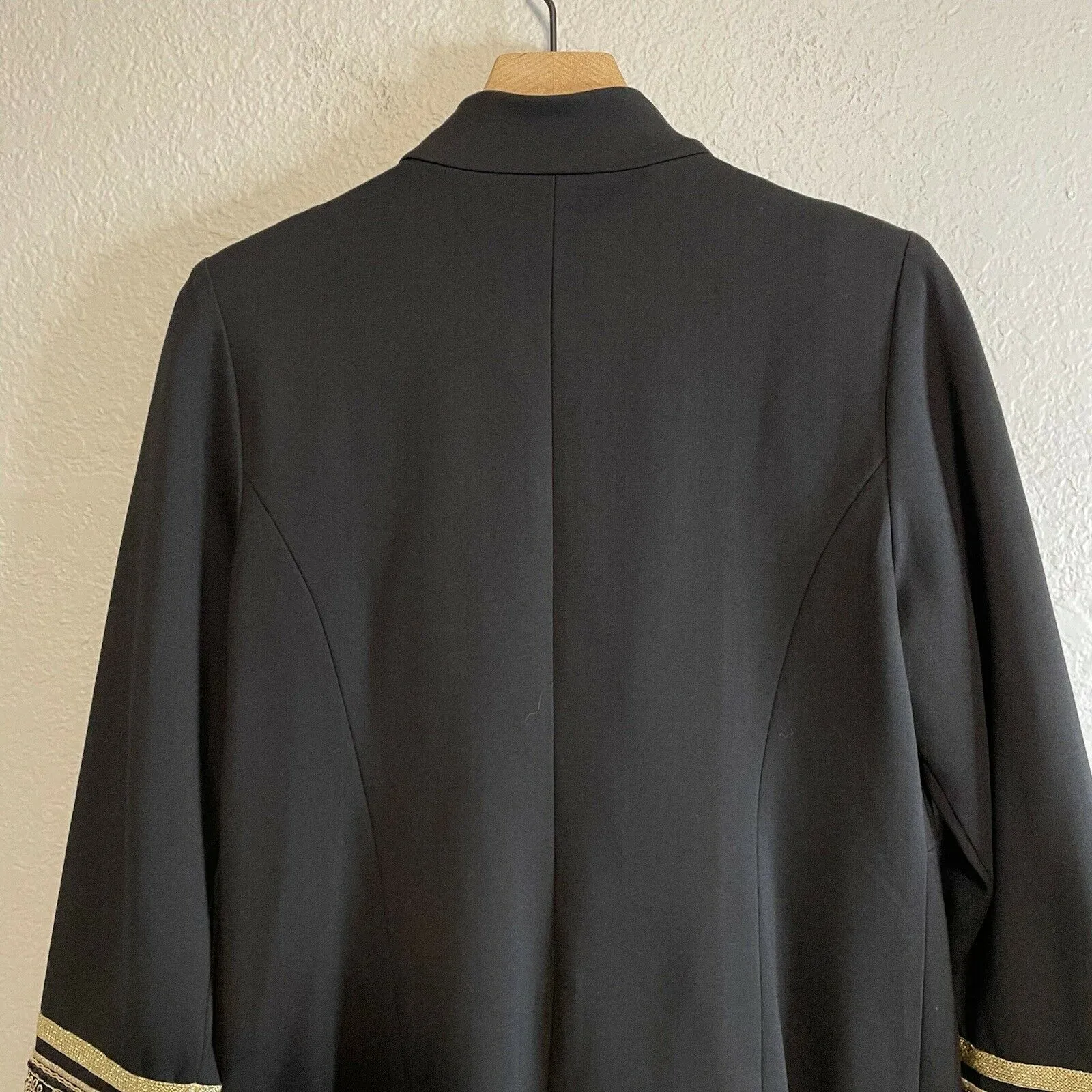 Gold Embroidered Cuffs Blazer Jacket