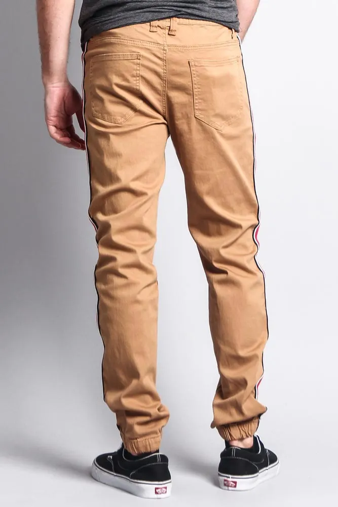 Men's Track Style Side Striped Joggers